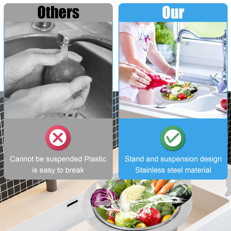 ✨ Limited Time 50% OFF! No-Touch Sink Strainer Basket – Say Goodbye To Messy Food Scraps