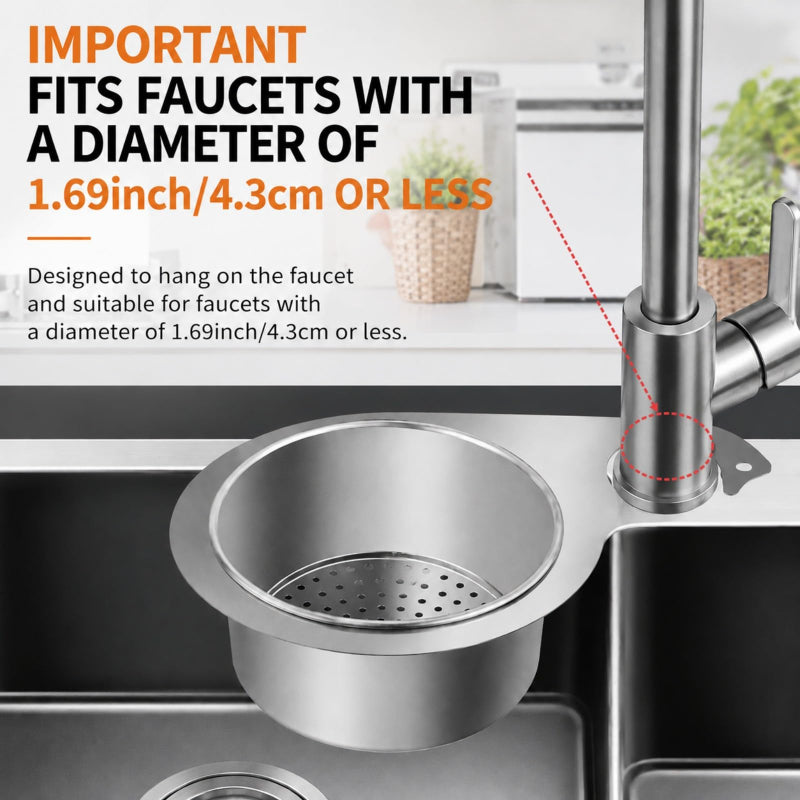 ✨ Limited Time 50% OFF! No-Touch Sink Strainer Basket – Say Goodbye To Messy Food Scraps