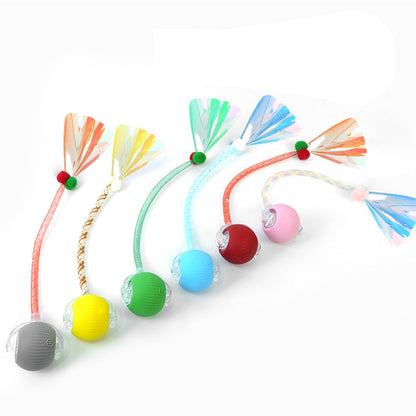 🐾 Interactive Smart Pet Ball with Chase Tail – Keeps Cats & Small Dogs Active 🐱🐶