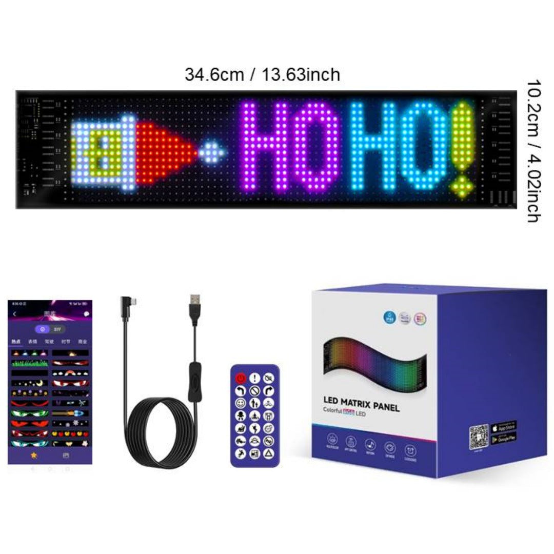🚗🎄 Smart LED Pixel Car Display — App-Controlled Custom Text, Colors & Animations