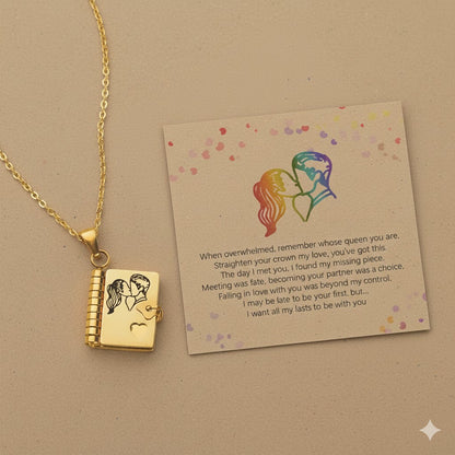 💖 Mini Book Message Necklace – A Love Letter They Can Keep Close
