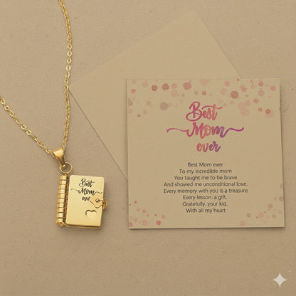 💖 Mini Book Message Necklace – A Love Letter They Can Keep Close