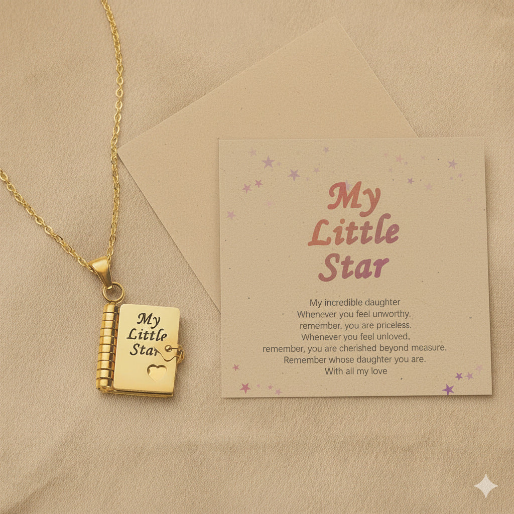 💖 Mini Book Message Necklace – A Love Letter They Can Keep Close