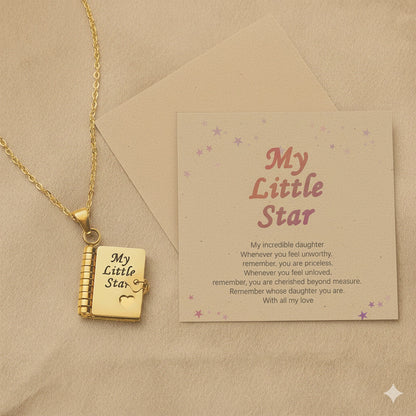 💖 Mini Book Message Necklace – A Love Letter They Can Keep Close