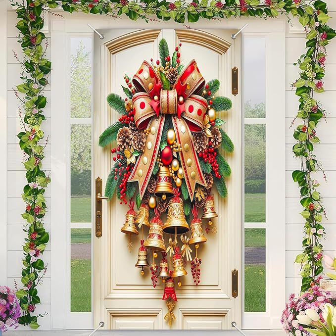 🎄 Full-Size Christmas Door Cover – 6 Festive Designs for Every Door