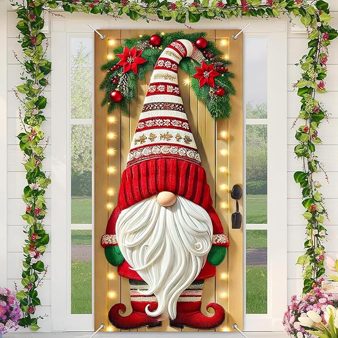 🎄 Full-Size Christmas Door Cover – 6 Festive Designs for Every Door