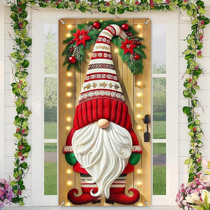 🎄 Full-Size Christmas Door Cover – 6 Festive Designs for Every Door