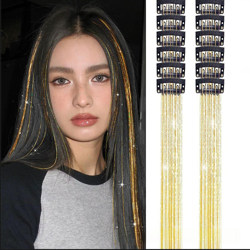 🔥Last Day50%OFF ✨Clip-in Tinsel Hair Extensions (12 tablets) box