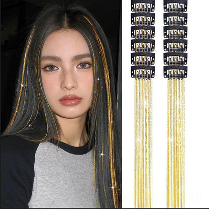 🔥Last Day50%OFF ✨Clip-in Tinsel Hair Extensions (12 tablets) box