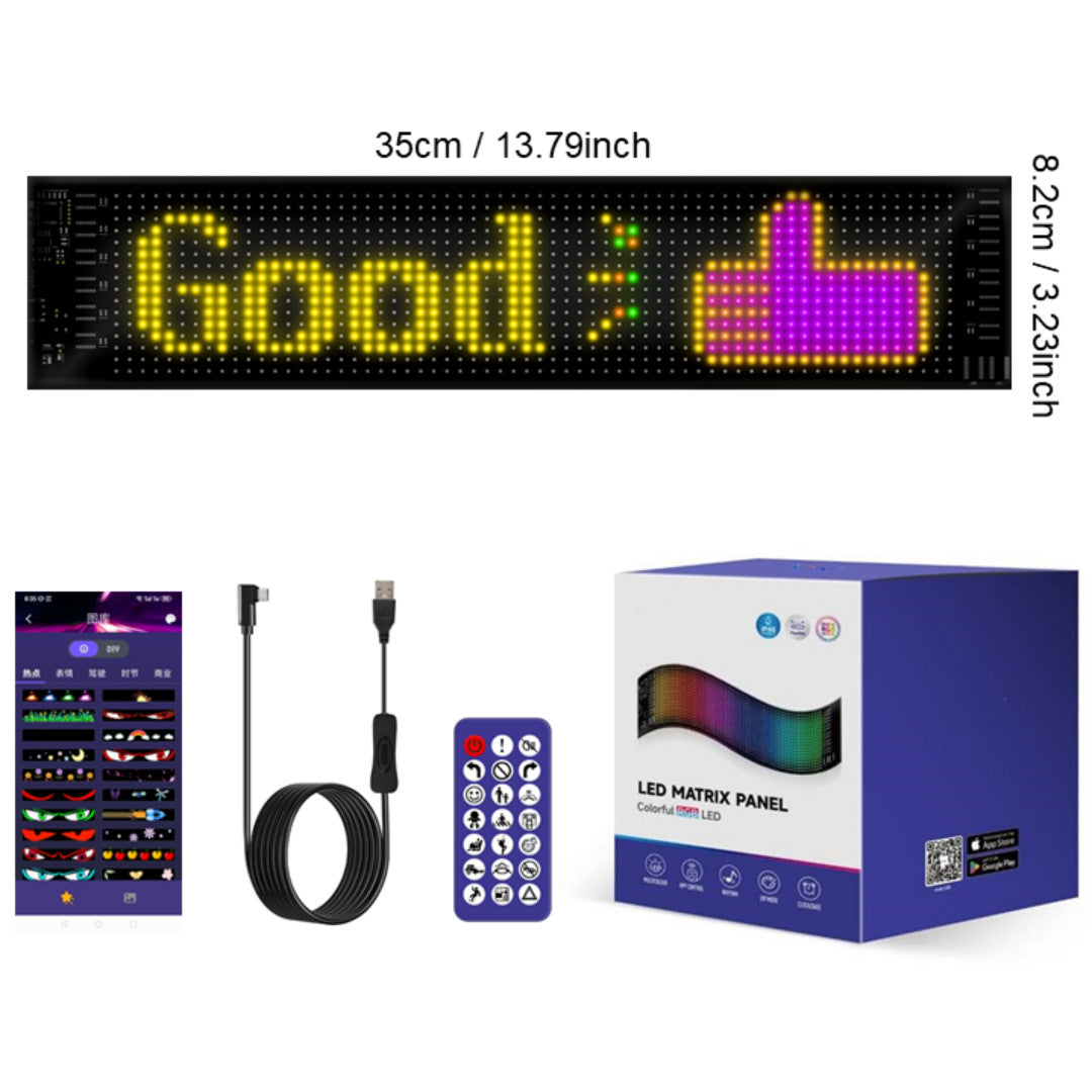 🚗🎄 Smart LED Pixel Car Display — App-Controlled Custom Text, Colors & Animations