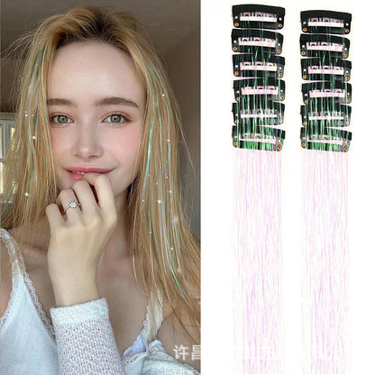 🔥Last Day50%OFF ✨Clip-in Tinsel Hair Extensions (12 tablets) box