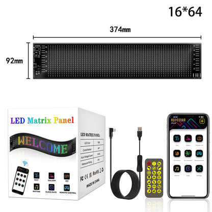 🚗🎄 Smart LED Pixel Car Display — App-Controlled Custom Text, Colors & Animations