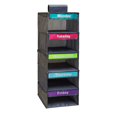 🔥 49% OFF 5-Shelf Weekday Closet Organizer 📅 Monday–Friday Storage
