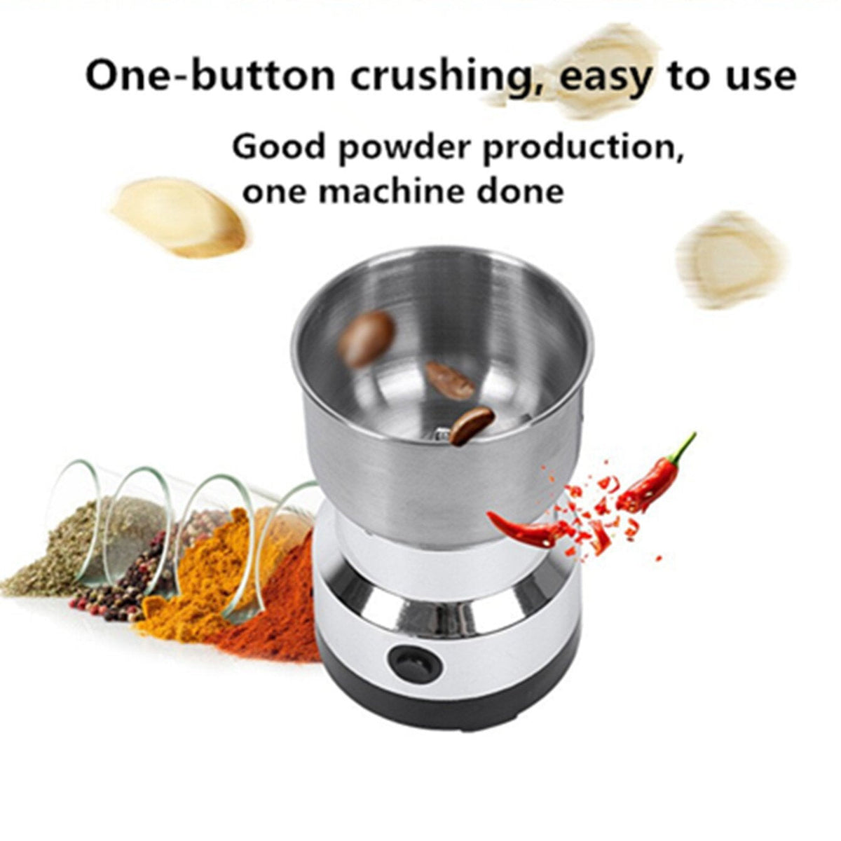 ⏳Last Day 49 OFF 🌿 Stainless Steel Dry Ingredient Grinder ✨ Spices, Grains & Coffee