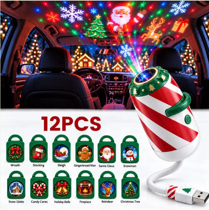 🎅 Christmas Car Projector Light ✨ Bring Holiday Magic on the Road
