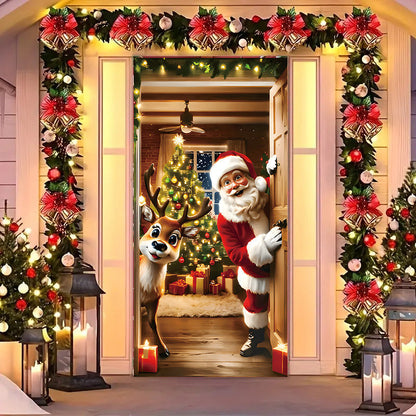 🎄 Full-Size Christmas Door Cover – 6 Festive Designs for Every Door