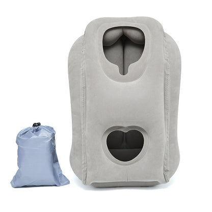 ✈️ Inflatable Face-Down Travel Pillow – Ergonomic Sleep Support for Flights, Trains & Office Naps