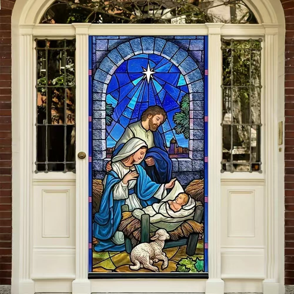 🎄 Full-Size Christmas Door Cover – 6 Festive Designs for Every Door