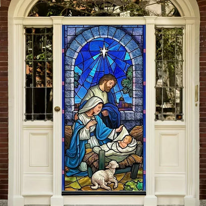 🎄 Full-Size Christmas Door Cover – 6 Festive Designs for Every Door
