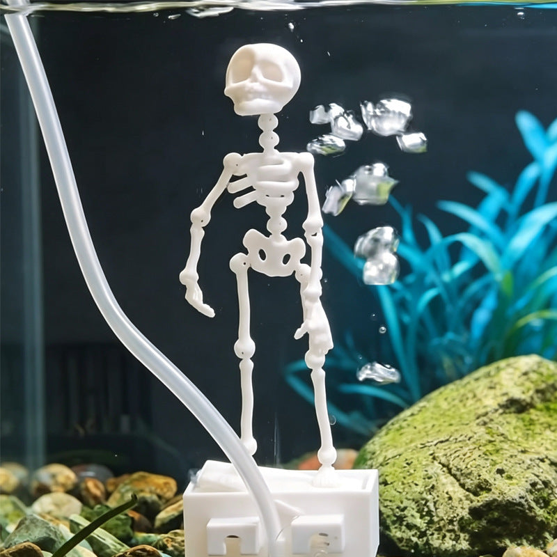 💀Skeleton Aquarium Ornament with Air Bubbler