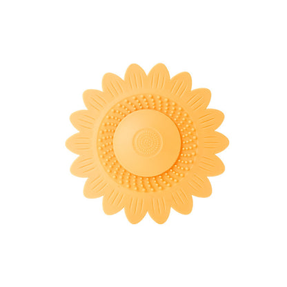 🌻 50% OFF Sunflower Silicone Drain Cover – Hair Catcher, Odor Blocker & One-Press Drain 💧