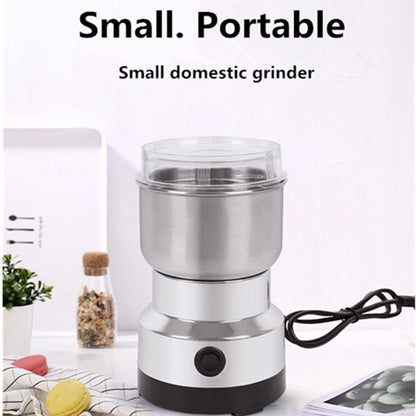🚀 High-Speed Electric Grain & Spice Grinder – Stainless Steel Dual-Blade Mill for Coffee Beans, Grains, Herbs & Fresh Homemade Flour 🌾☕