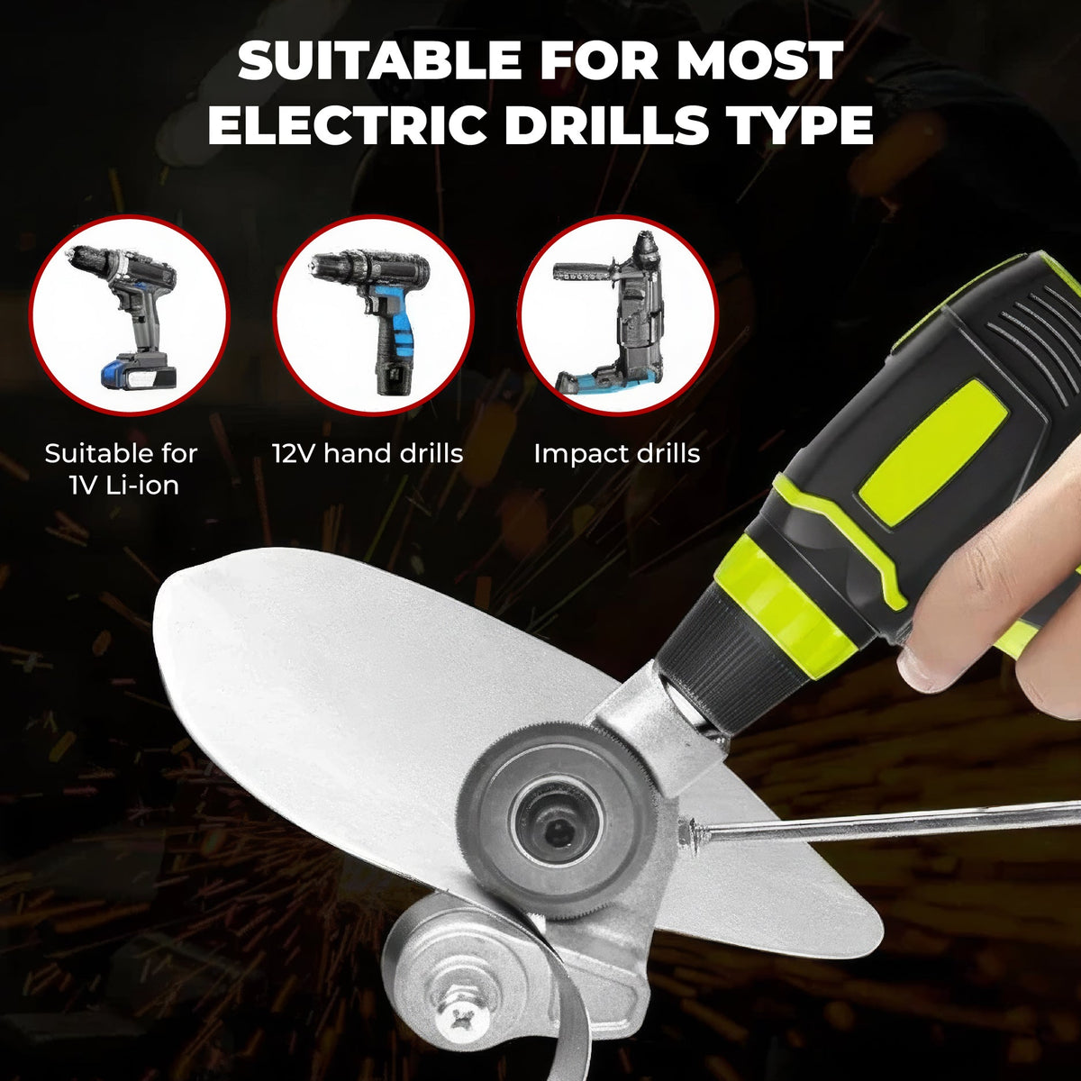 ⚙️ MetalCut Pro™ Drill Nibbler Attachment – Turn Your Drill Into a Fast Sheet-Metal Cutter