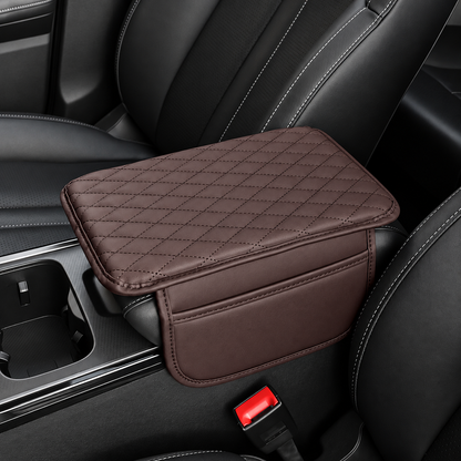 🚘 Car Center Console Armrest Riser – Padded Cushion with Side Storage & Non-Slip Base