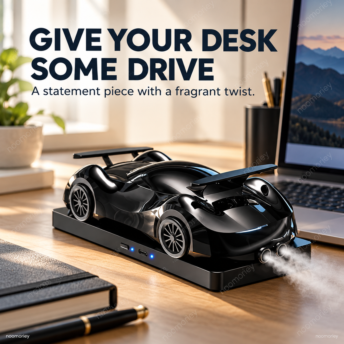 🏎️ Race-Car Aroma Diffuser with Dual Exhaust Mist