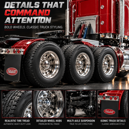 🚛 Classic American Long-Nose Truck Model Kit - Red Semi DIY Build 🛠️