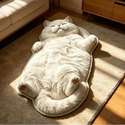🐱Last Day 49% OFF🔥🔥🔥Chubby Tabby Cat Shaped Rug 🤎