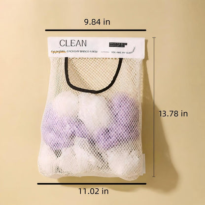 🔥LAST DAY 49% OFF - No-Drill Hanging Mesh Storage Bag | Adhesive Wall Organizer