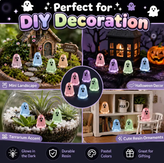 👻 Limited Time 50% OFF ✨ Glow-In-The-Dark Ghost Beads – Create A Spooky Magical Halloween Scene