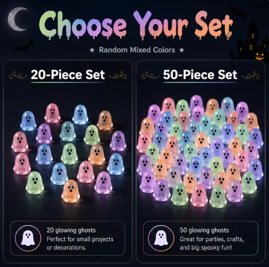 👻 Limited Time 50% OFF ✨ Glow-In-The-Dark Ghost Beads – Create A Spooky Magical Halloween Scene