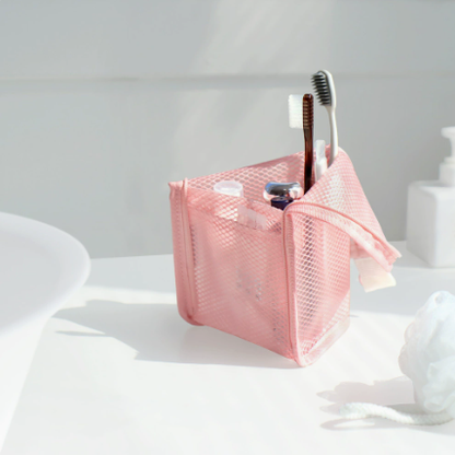 🔥 50% OFF 2-Pack Mesh Toiletry Organizer Bag –🧼 Breathable Travel Storage