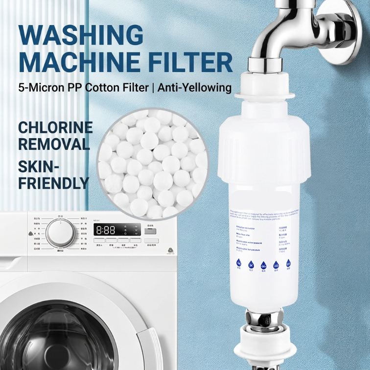 🔥Last day for 50% off💧Home water purifier shower head pre-filter with replaceable PP cotton filter