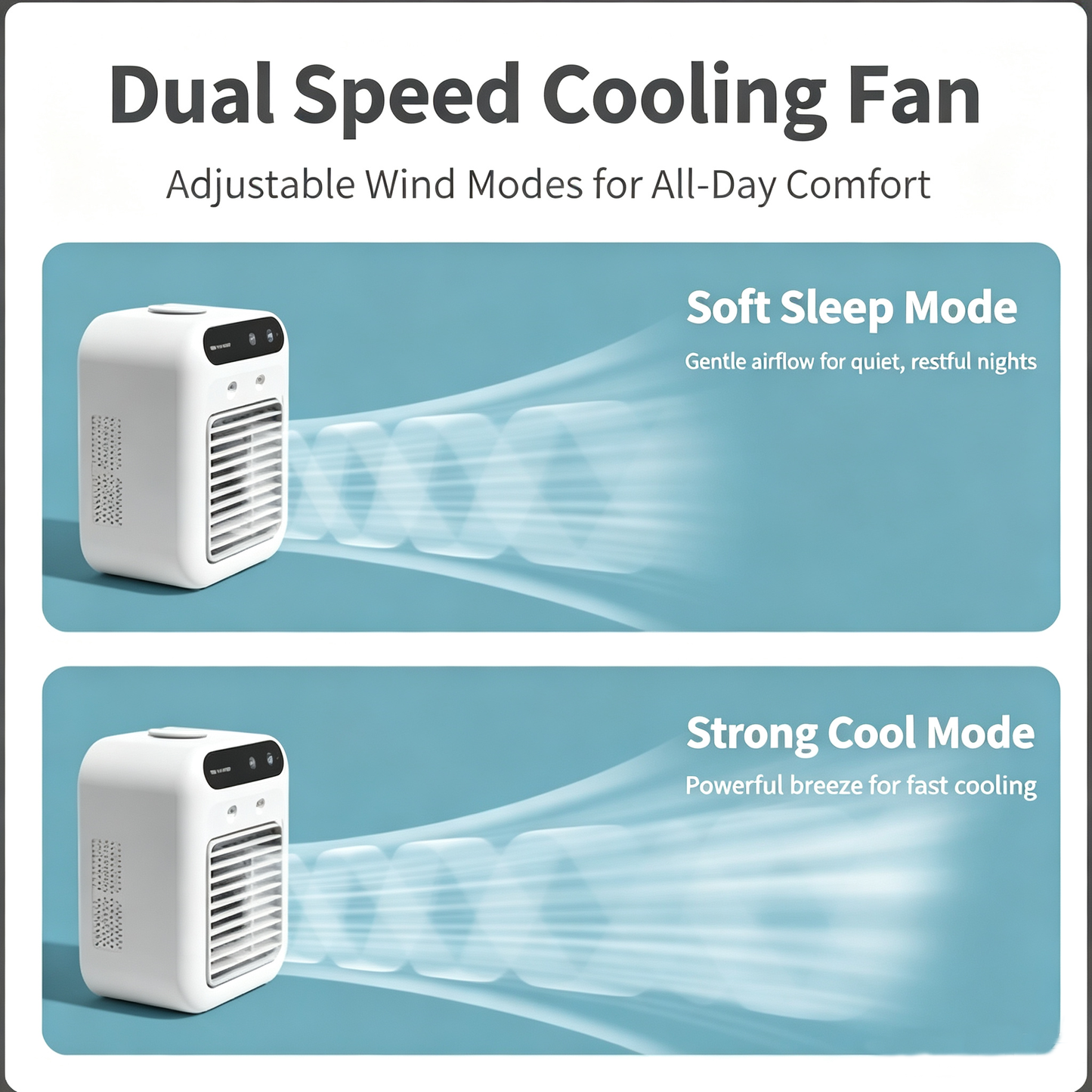 Rechargeable Mini Air Cooler with Cooling Mist for Personal Comfort🌬️