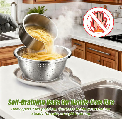 🔥 50% Off 5-Piece Self-Draining Colander Set for Kitchen Prep