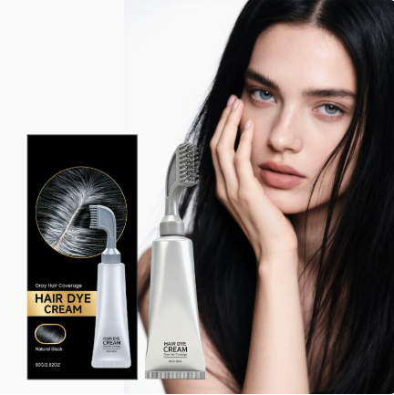 🌿 50% OFF Botanical Hair Color Comb – Press, Comb & Refresh Gray Roots
