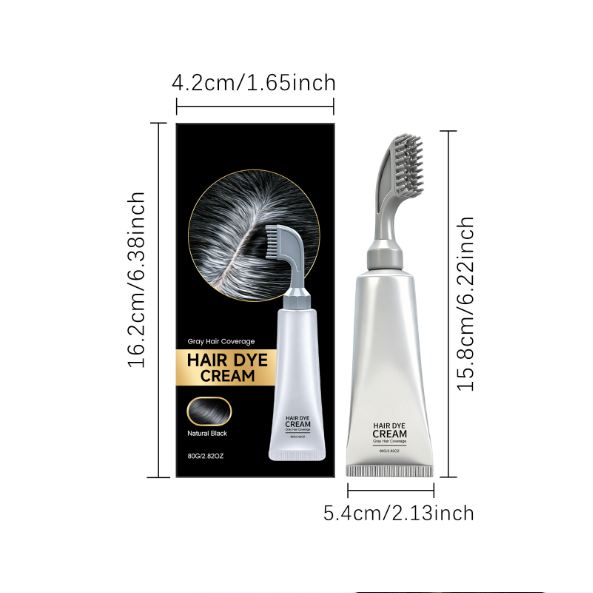 🌿 50% OFF Botanical Hair Color Comb – Press, Comb & Refresh Gray Roots