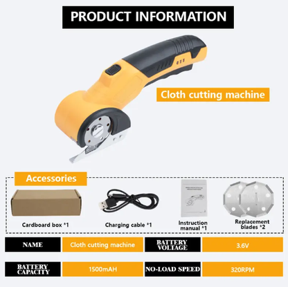 🔥 50% OFF Rechargeable Electric Fabric Cutter ✂️ Cut Faster With Less Hand Effort