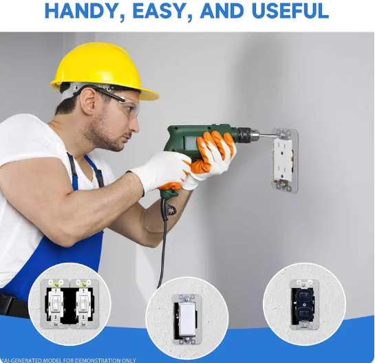 🔥 50% OFF 10-Pack Metal Wall Plate Spacers 🔌 Fix Recessed Outlets Fast