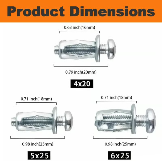 🔥 50% OFF 90PCS Rivet Locking Nuts Set 🔩 M4 M5 M6 Heavy-Duty Fasteners