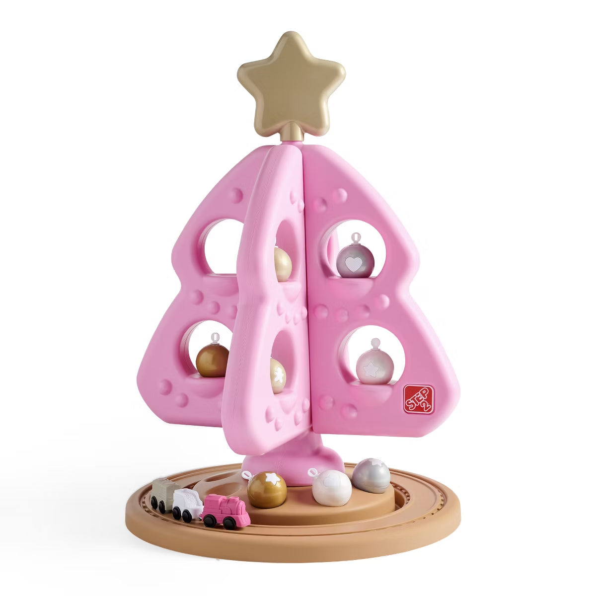 ✨ Pink Christmas Tree Toy Playset - Festive Decorating & Train Set
