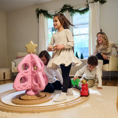 ✨ Pink Christmas Tree Toy Playset - Festive Decorating & Train Set