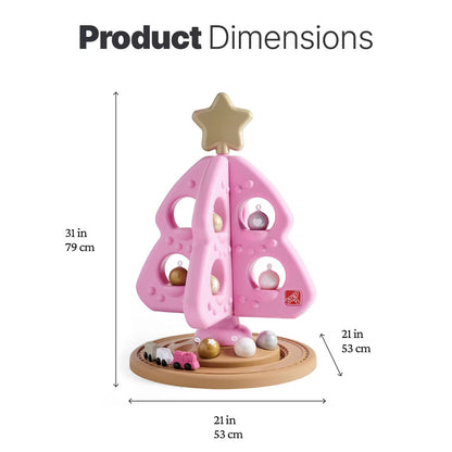 ✨ Pink Christmas Tree Toy Playset - Festive Decorating & Train Set