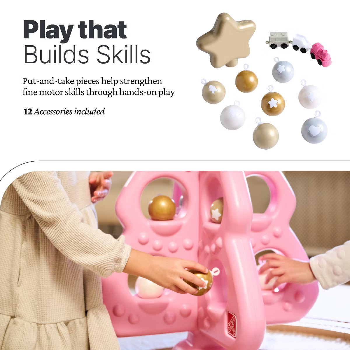 ✨ Pink Christmas Tree Toy Playset - Festive Decorating & Train Set