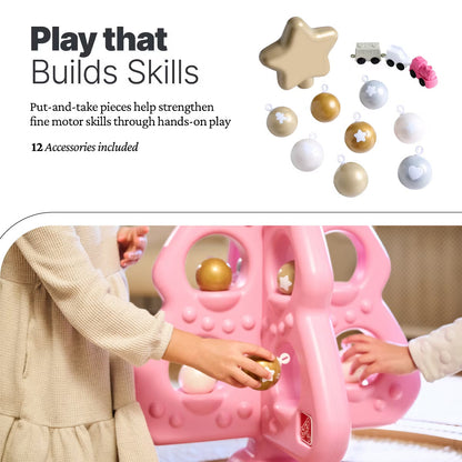 ✨ Pink Christmas Tree Toy Playset - Festive Decorating & Train Set