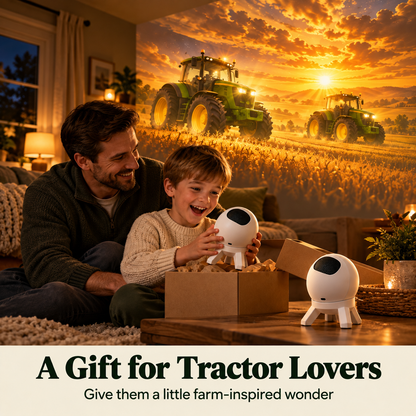 🚜 Kids Tractor & Countryside Harvest Sunset Night Light Projector with Remote Control 🌾