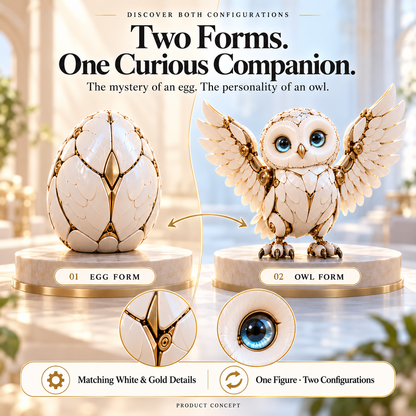 🦉 2-in-1 Transforming Mechanical Owl Egg – Folding Puzzle Toy & Unique Gift